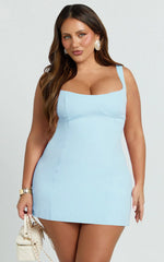 Panel Dress in Blue