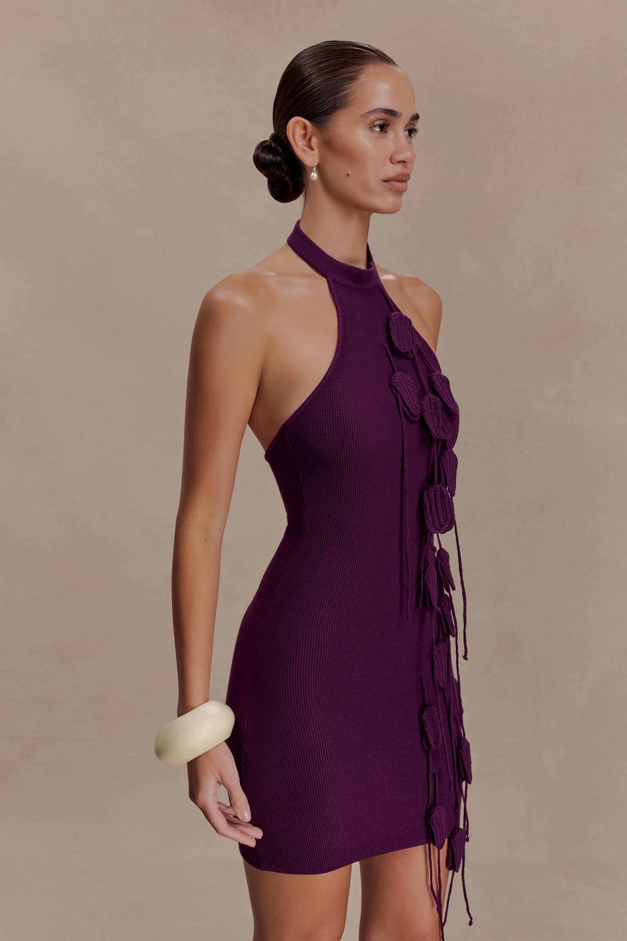 Jacky Tulip Mini Dress - Plum