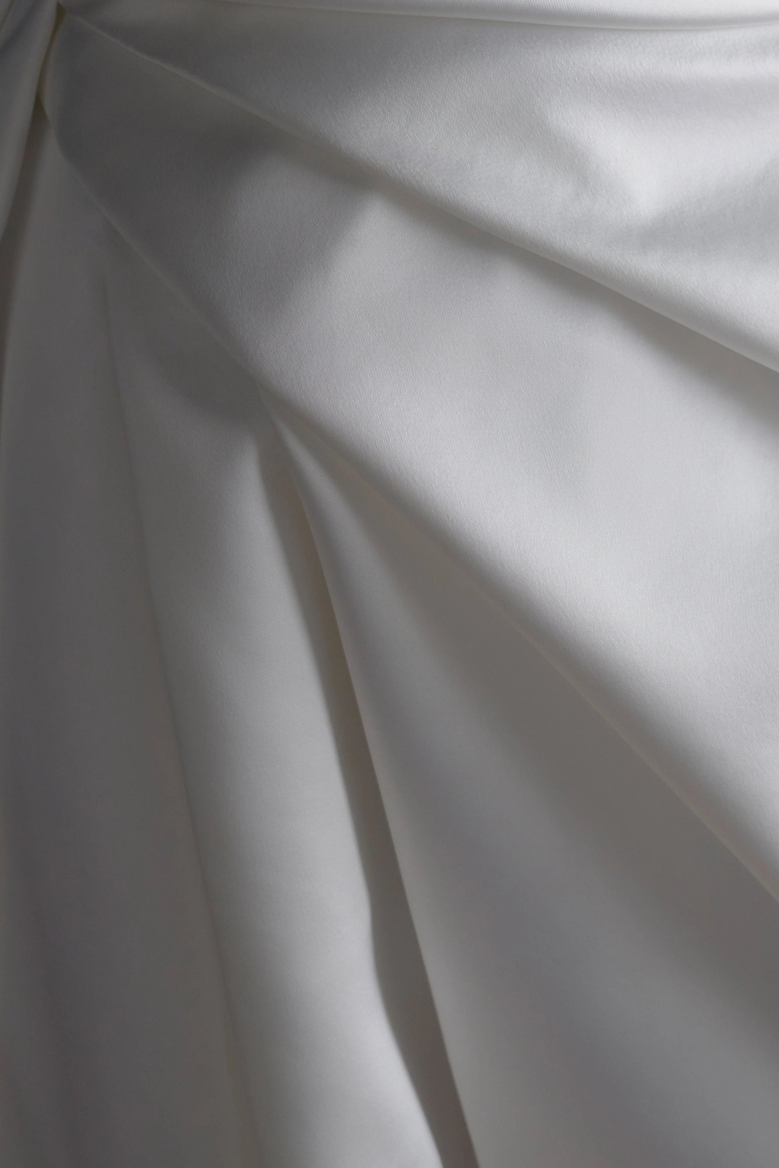 Lora Strapless Satin Mini Dress - White