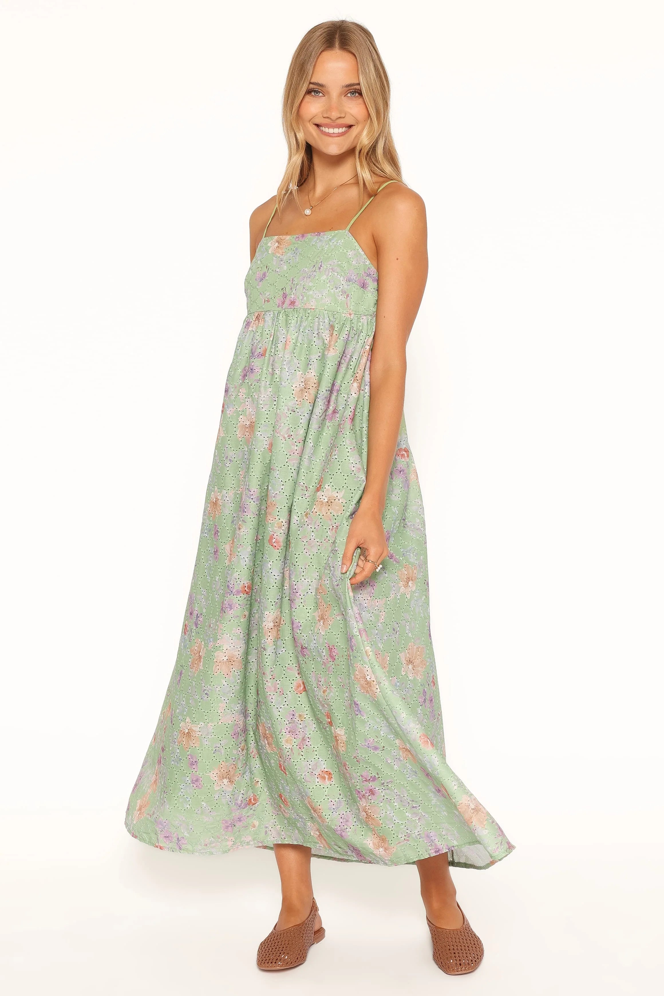 Alyah Maxi Dress - Green Floral